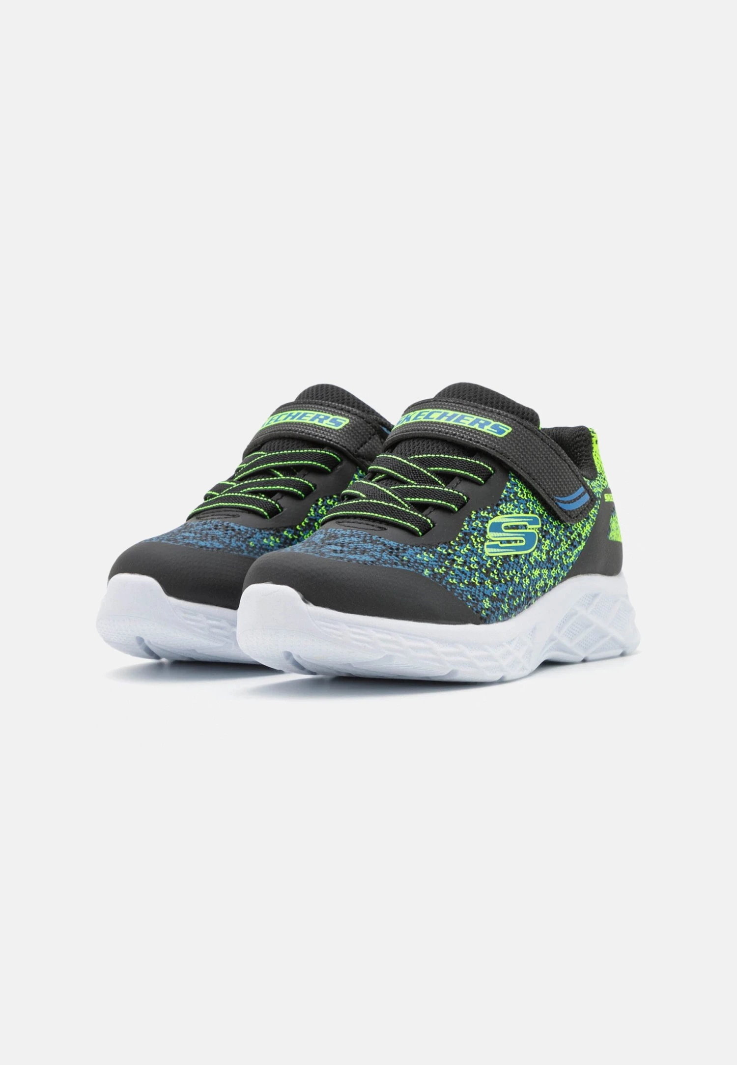 Skechers Microspec Ii - Trainers - Black/Blue/Lime - Image 2
