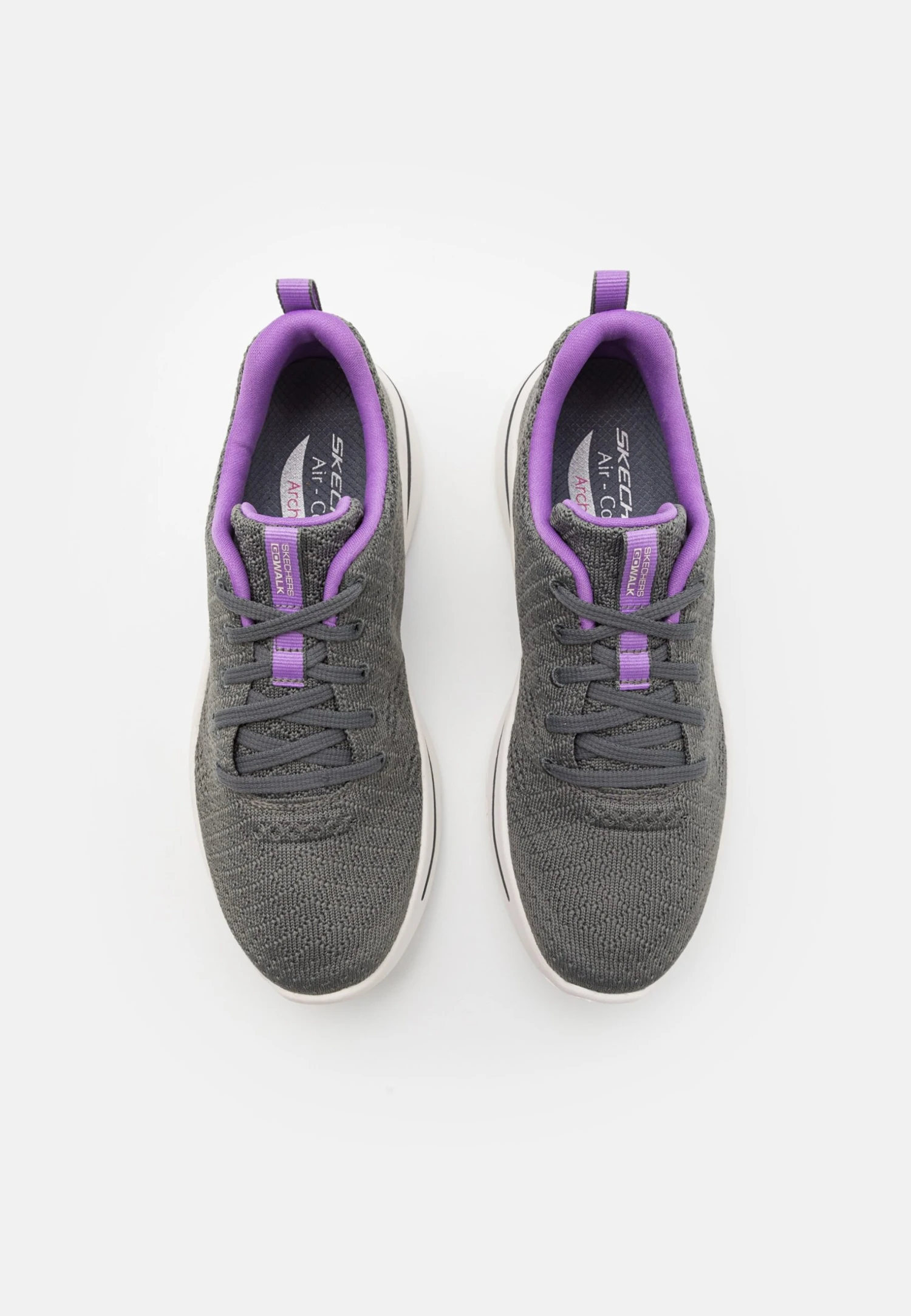 Go Walk Arch Fit Lace Up - Neutral Running Shoes - Gray/Lavender - Image 4