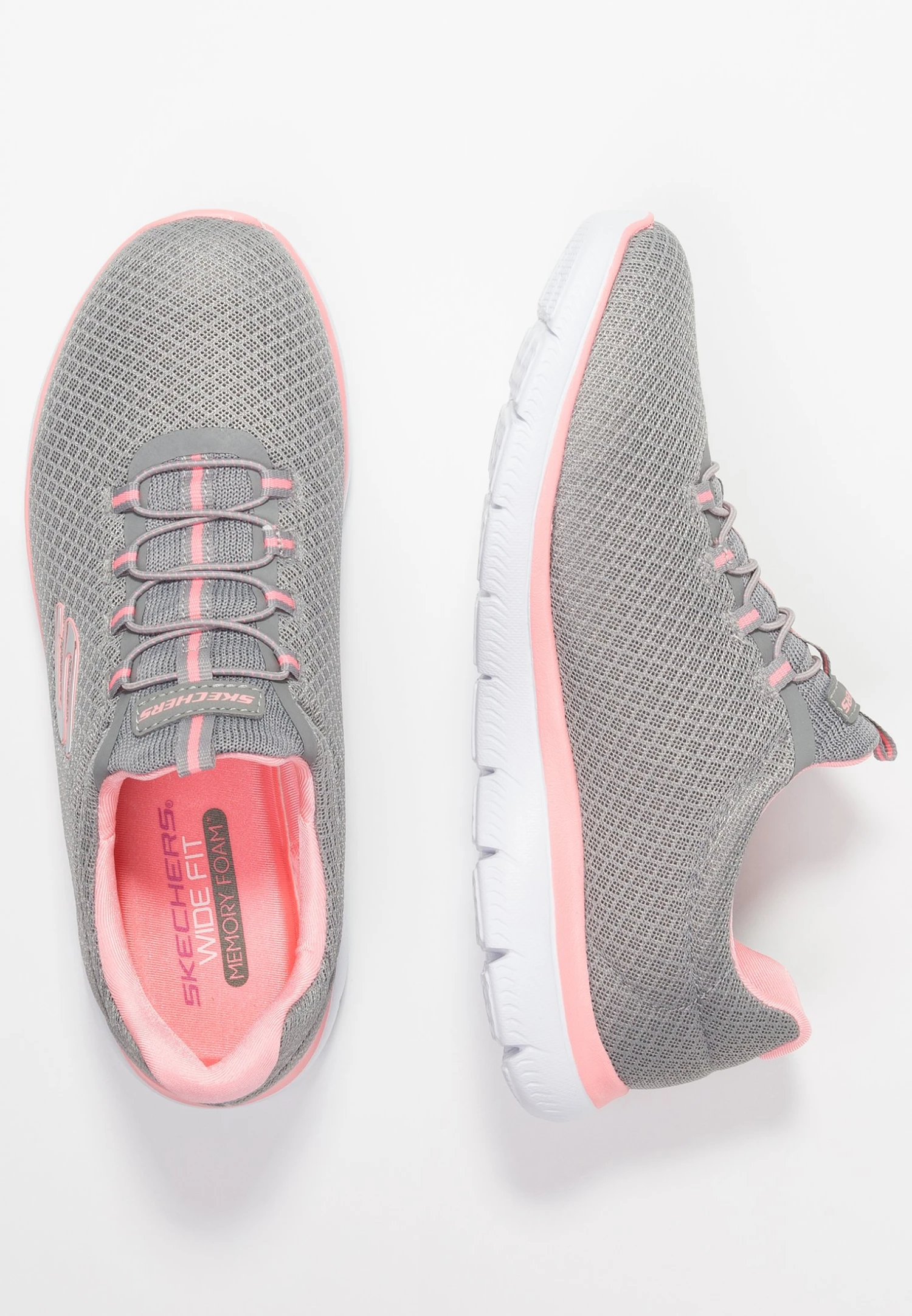 Summits Wide Fit - Trainers - Grey/Pink - Image 4
