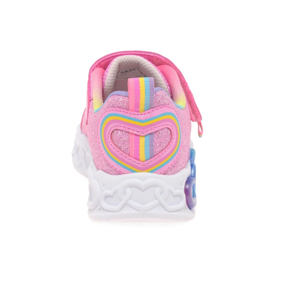 Skechers Infinite Hearts Lights Girls Youth Trainers - Image 3