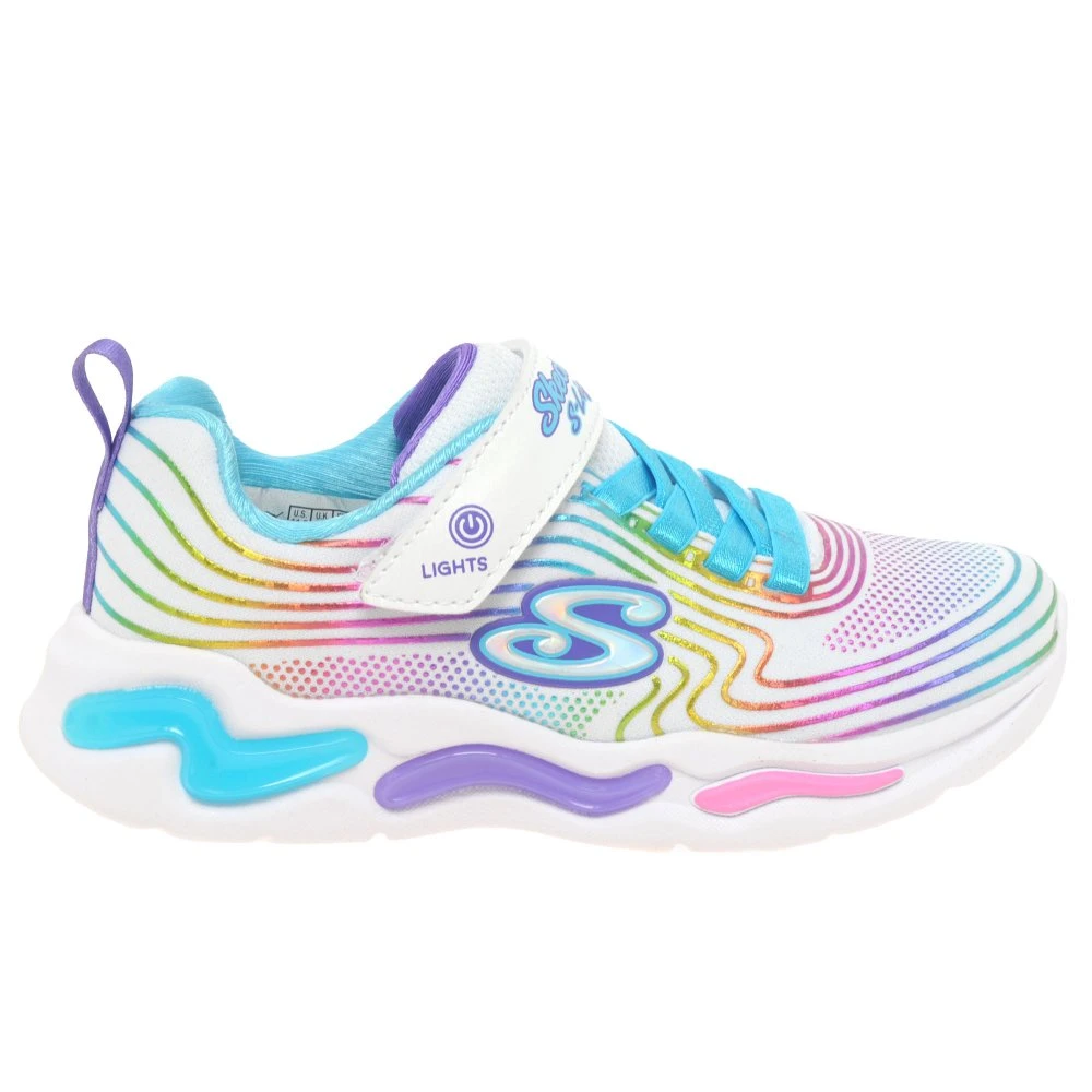 Skechers Wavy Beams Lights Girls Sports Trainers - Image 2