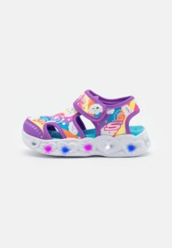Skechers Heart Lights- Sandals - Lavender/Mult-Coloured