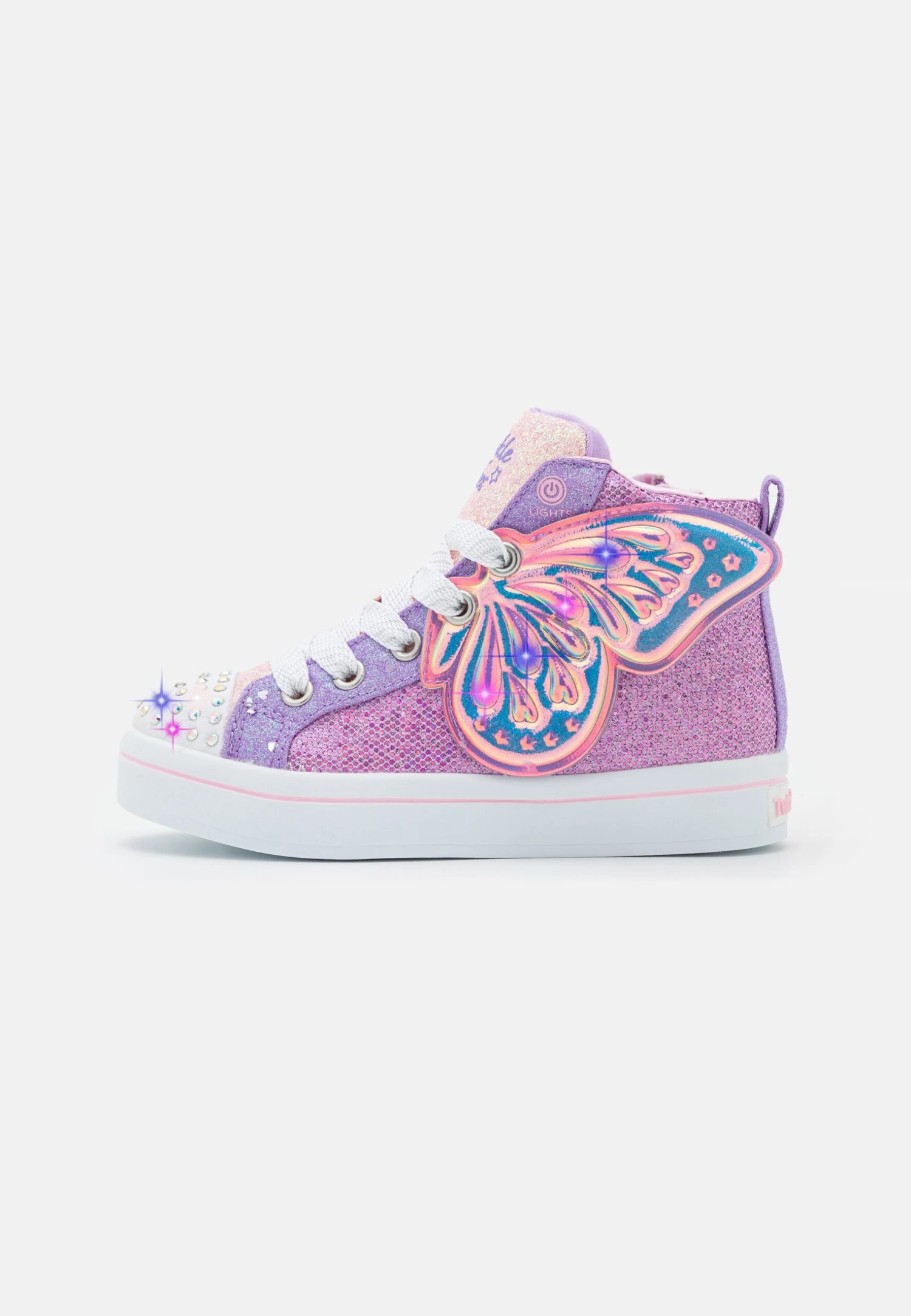 Skechers Twi-Lites 2.0 - High-Top Trainers - Lavender/Multi-Coloured/Light Pink