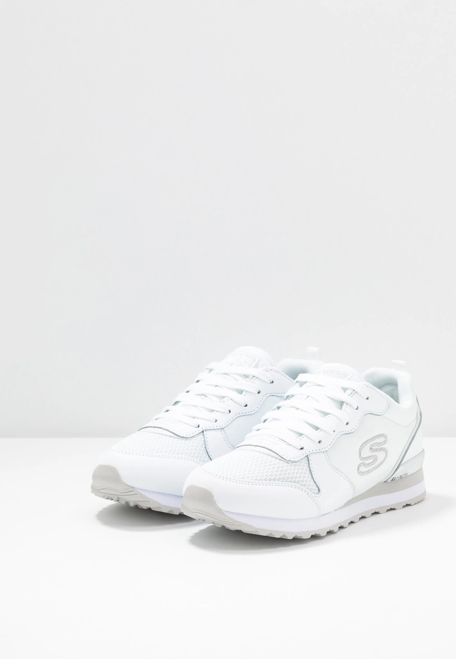 Skechers Trainers - White/Silver - Image 5