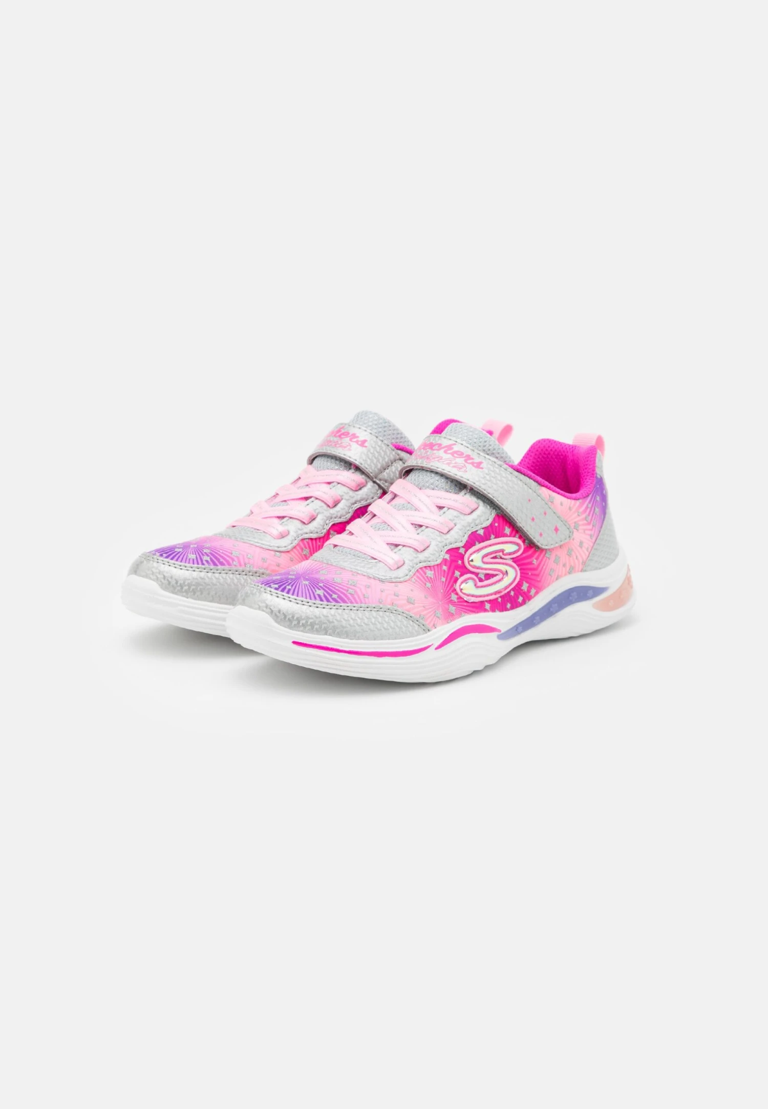 Skechers Power Petals - Trainers - Silver/Pink - Image 2