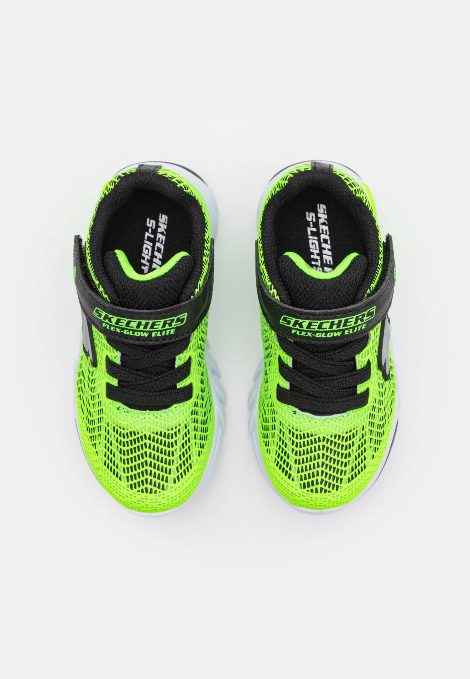 Skechers Flex Glow Elite - Trainers - Lime Synthetic/Black Trim - Image 4