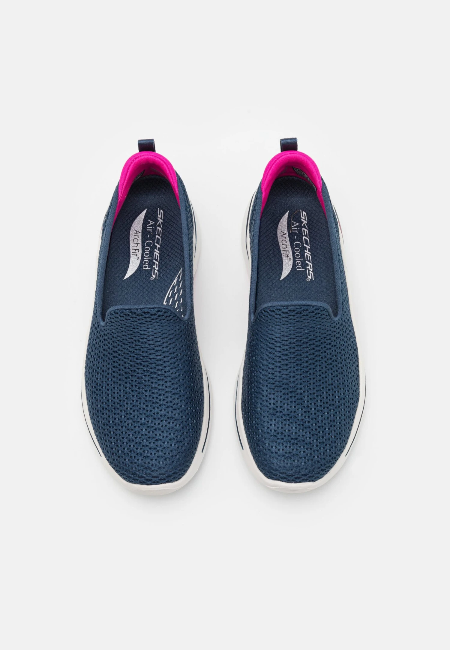 Go Walk Arch Fit Slip On - Walking Trainers - Navy Textile/Hot Pink Trim - Image 4