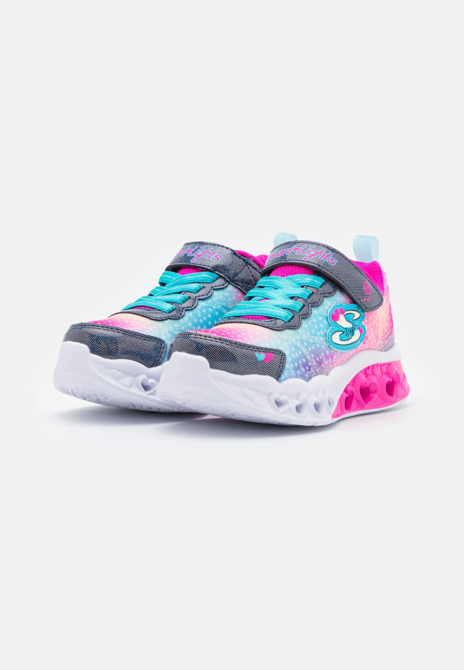 Skechers Flutter Heart Lights - Trainers - Navy/Multi-Coloured - Image 2