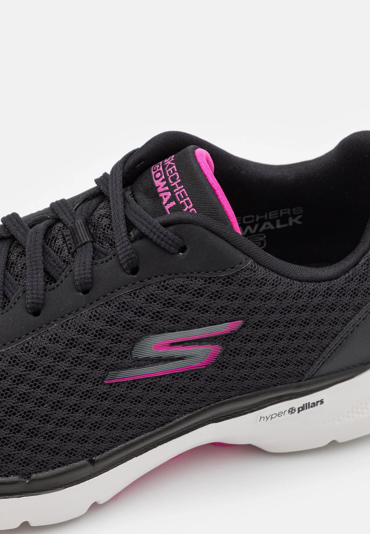 Go Walk 6 Iconic Vision - Walking Trainers - Black/Hot Pink - Image 6