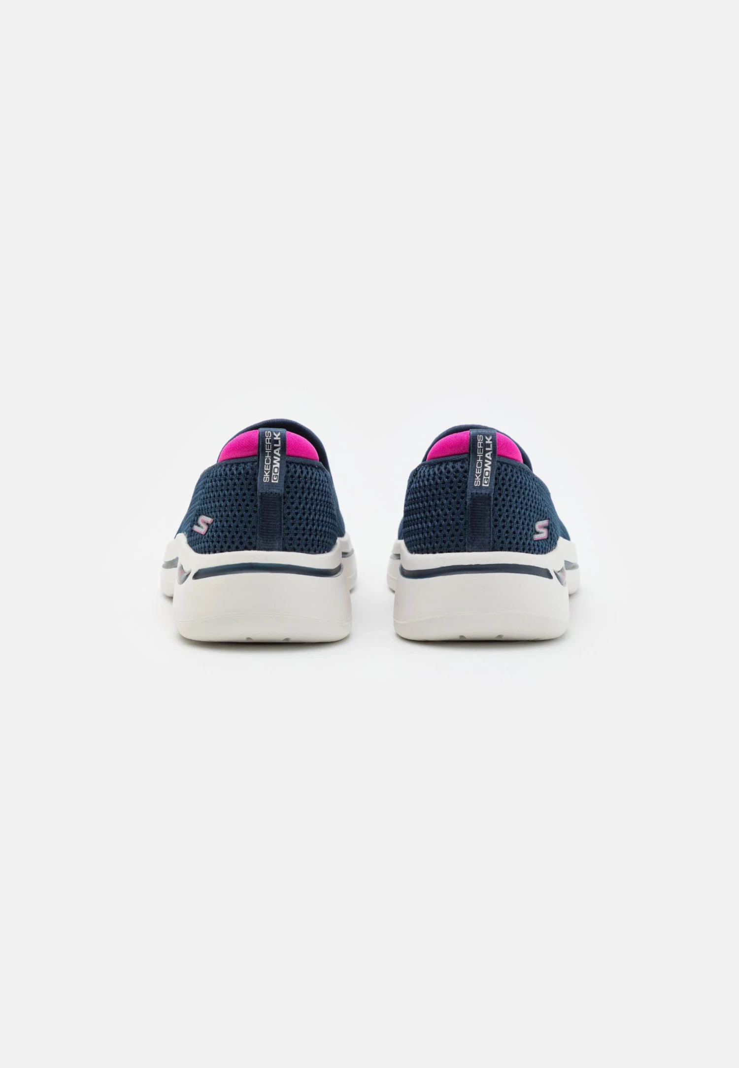 Go Walk Arch Fit Slip On - Walking Trainers - Navy Textile/Hot Pink Trim - Image 3