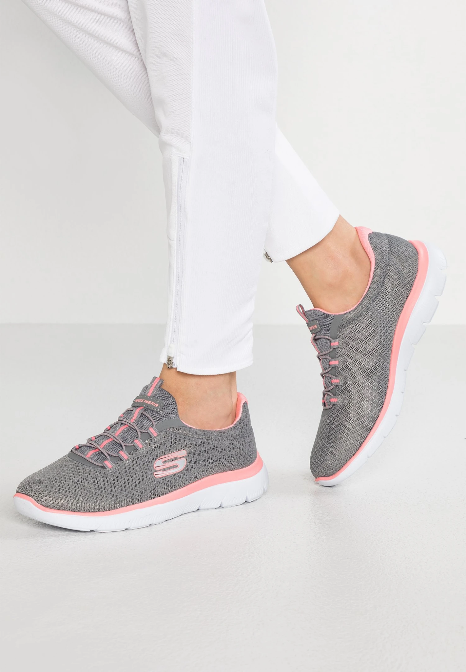 Summits Wide Fit - Trainers - Grey/Pink