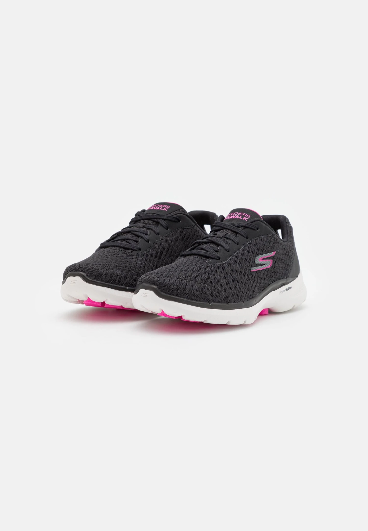Go Walk 6 Iconic Vision - Walking Trainers - Black/Hot Pink - Image 2