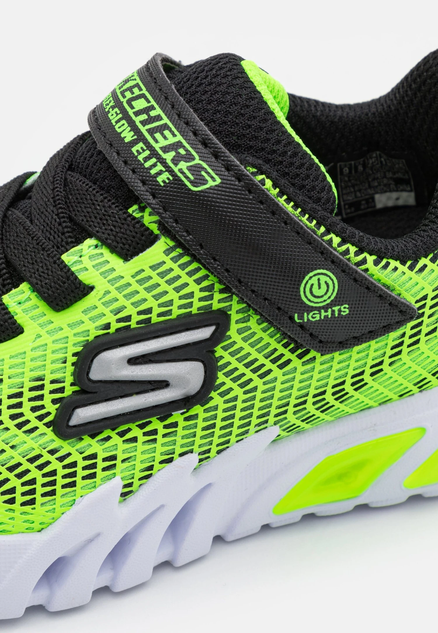 Skechers Flex Glow Elite - Trainers - Lime Synthetic/Black Trim - Image 6