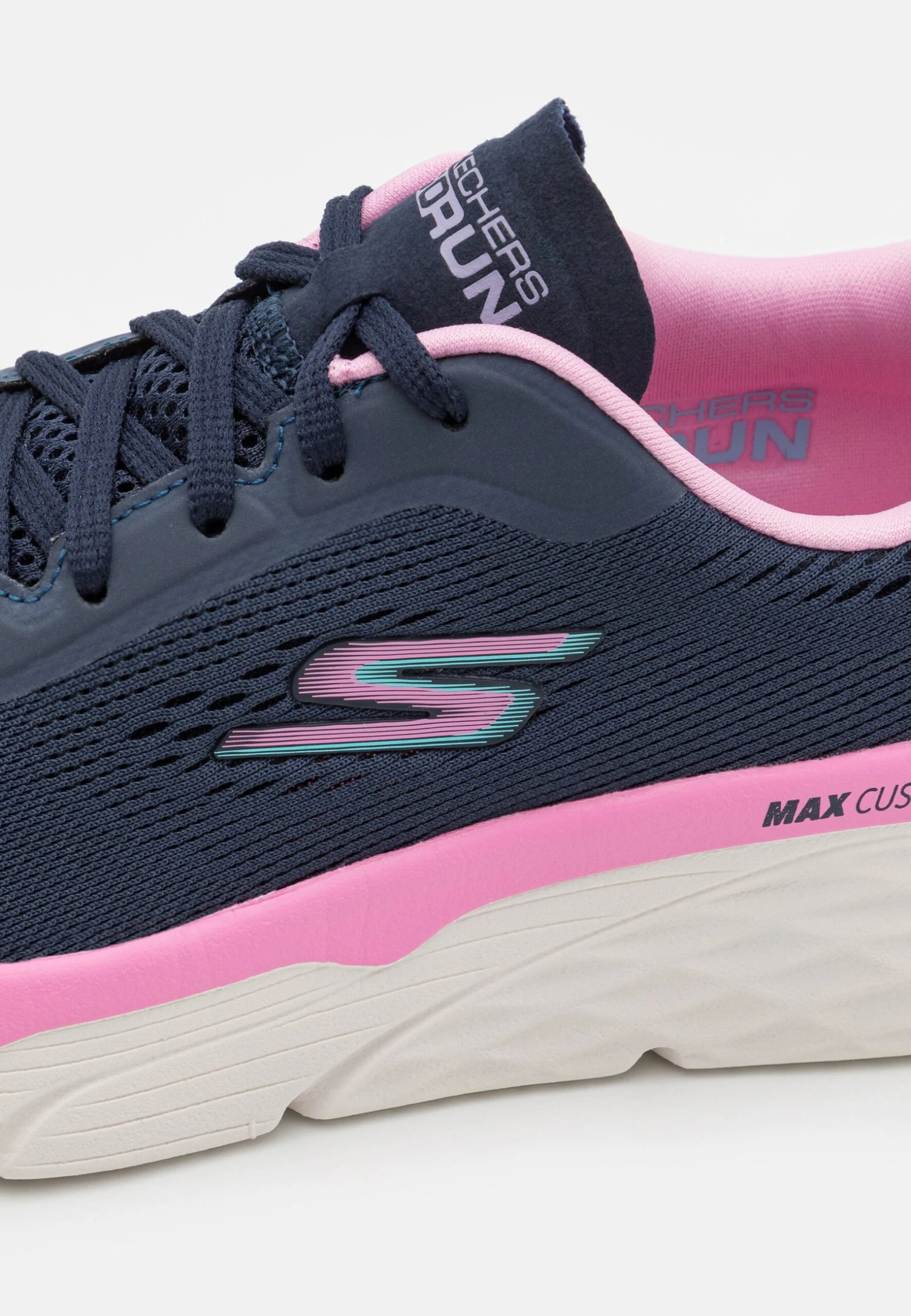 Max Cushioning Elite Lace Up - Neutral Running Shoes - Navy/Pink - Image 6