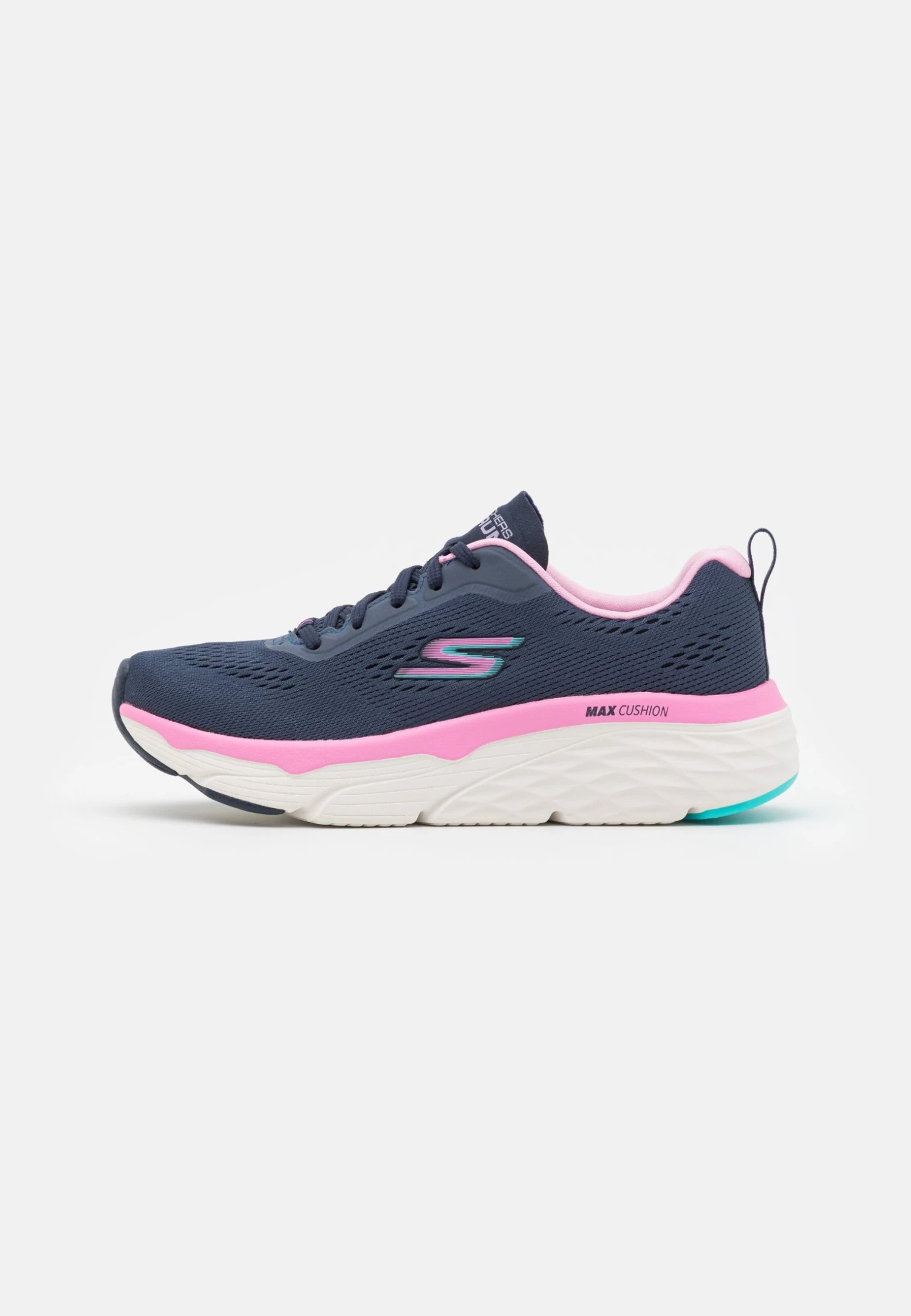 Max Cushioning Elite Lace Up - Neutral Running Shoes - Navy/Pink