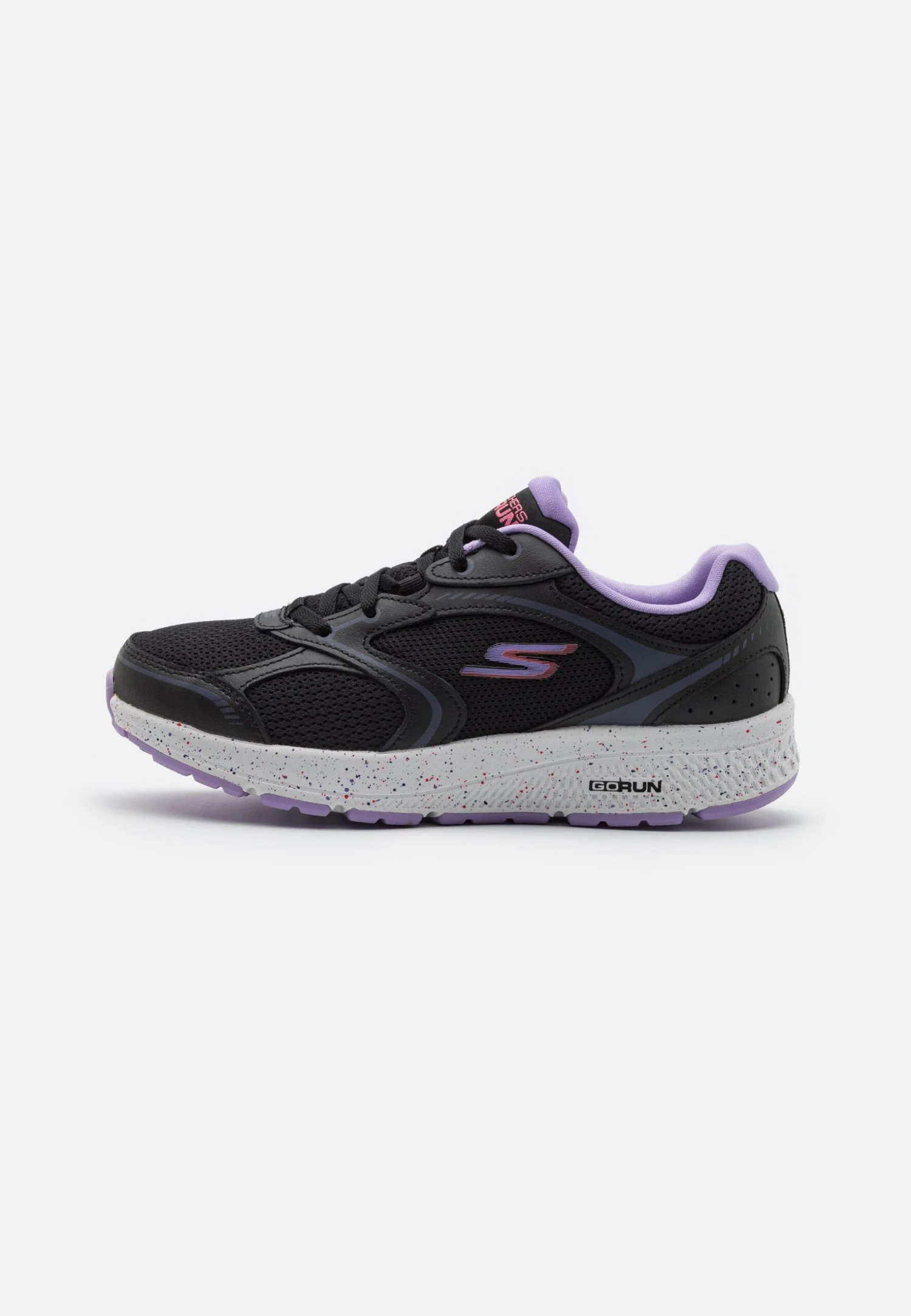 Go Run Consistent Lace Up - Neutral Running Shoes - Black/Lavender