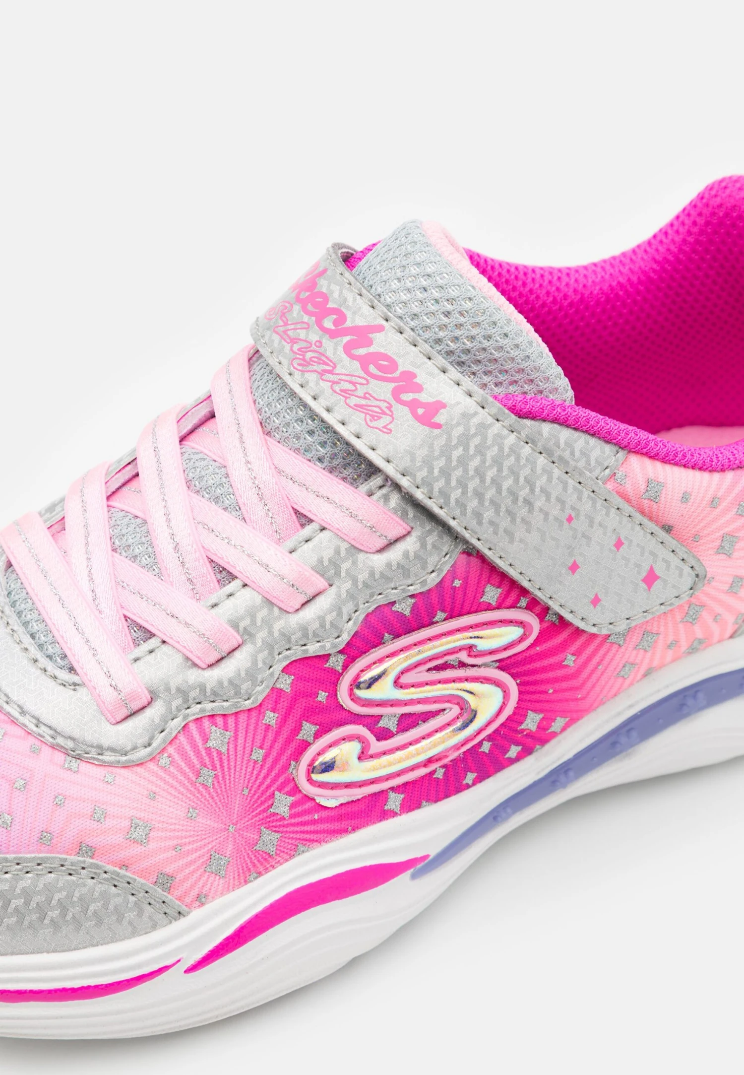 Skechers Power Petals - Trainers - Silver/Pink - Image 6