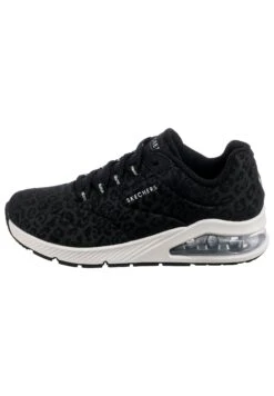 Uno 2 - Trainers - Black Tonal Leopard Print Durabuck/ Mesh Trim