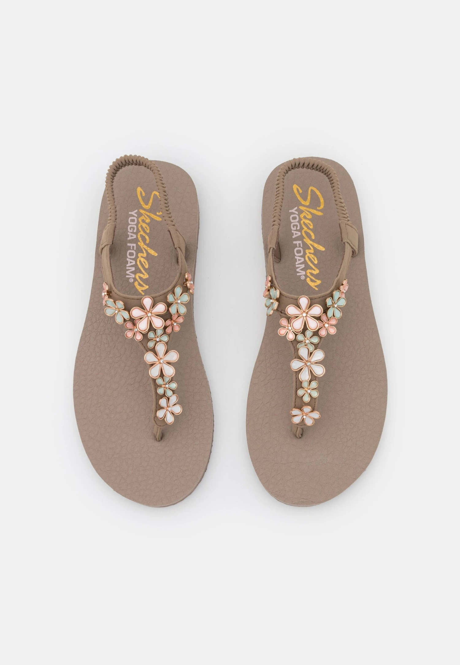 Skechers Meditation - T-Bar Sandals - Taupe - Image 6