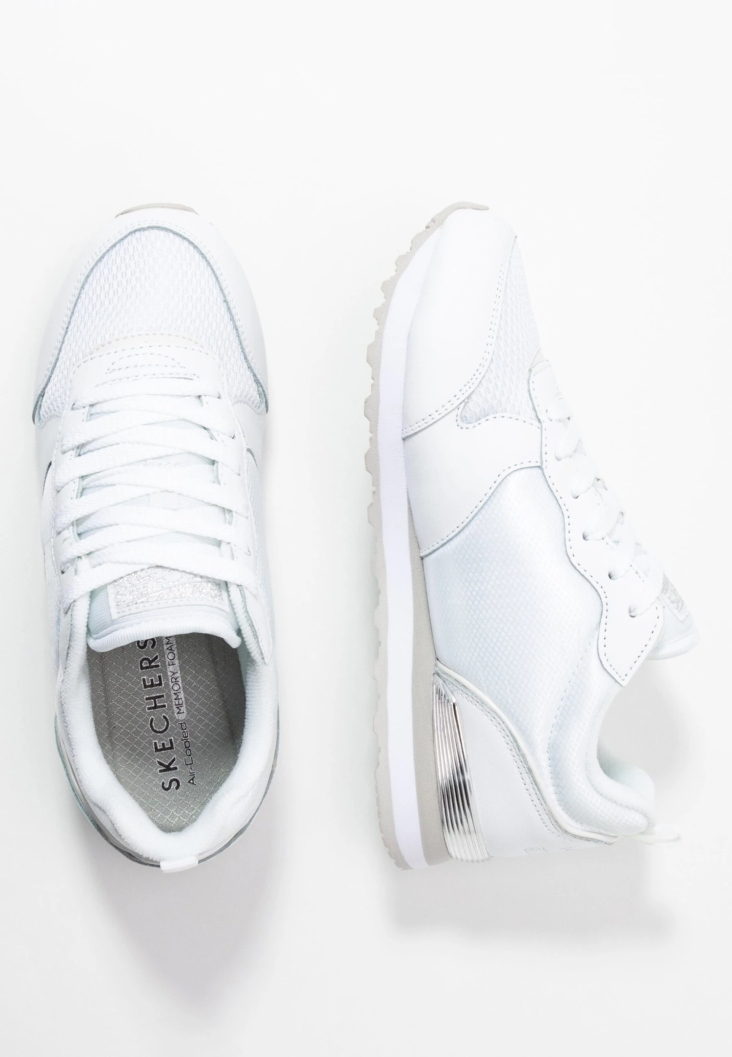 Skechers Trainers - White/Silver - Image 4